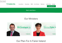 First screen capture by European Democracy Consulting's Logos Project for Fianna Fáil