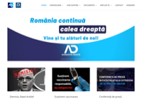 First screen capture by European Democracy Consulting's Logos Project for Alternativa Dreaptă - Right Alternative