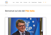 First screen capture by European Democracy Consulting's Logos Project for Partito Democratico Europeo Italia