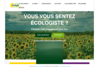First screen capture by European Democracy Consulting's Logos Project for Europe Ecologie - Les Verts