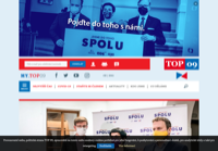 First screen capture by European Democracy Consulting's Logos Project for TOP 09