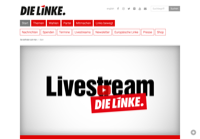 First screen capture by European Democracy Consulting's Logos Project for Die Linke