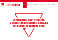 First screen capture by European Democracy Consulting's Logos Project for Izquierda Unida