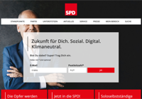 First screen capture by European Democracy Consulting's Logos Project for Sozialdemokratische Partei Deutschlands