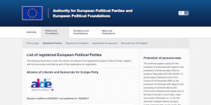APPF Website - European political parties - short 2
