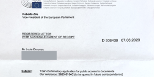 Letter from the European Parliament responding to European Democracy Consulting's confirmatory application