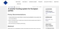 A smarter funding system for European parties